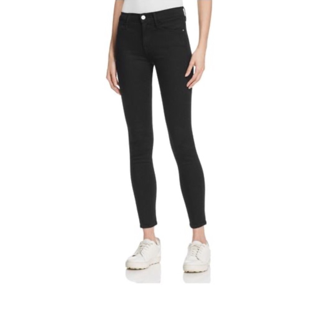 FRAME Denim Le High Skinny Black Jeans